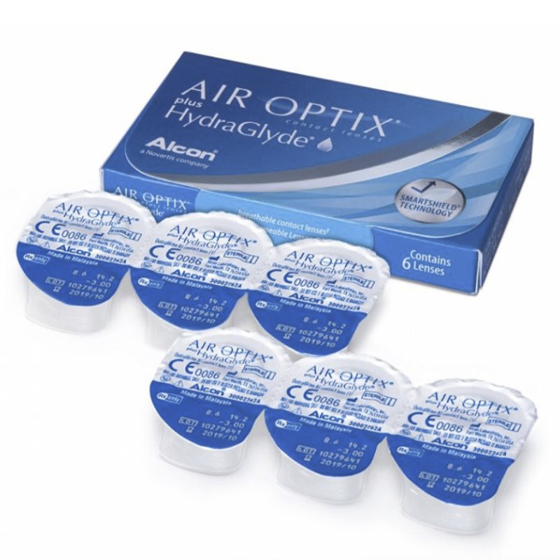 Μηνιαίοι Φακοί Επαφής Alcon Air Optix Plus HydraGlyde Υπερμετρωπίας (6 Φακοί)