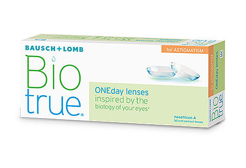 Ημερίσιοι Φακοί Επαφής Bausch & Lomb Biotrue ONEday Μυωπίας με Αστιγματισμό (30 Φακοί)