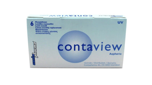 Μηνιαίοι Φακοί Επαφής ContoPharma ContaView Aspheric UV Υπερμετρωπίας (6 Φακοί)