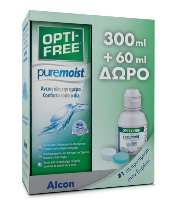 Υγρό Φακών Επαφής Opti-Free PureMoist 300ml + 60ml Δώρο